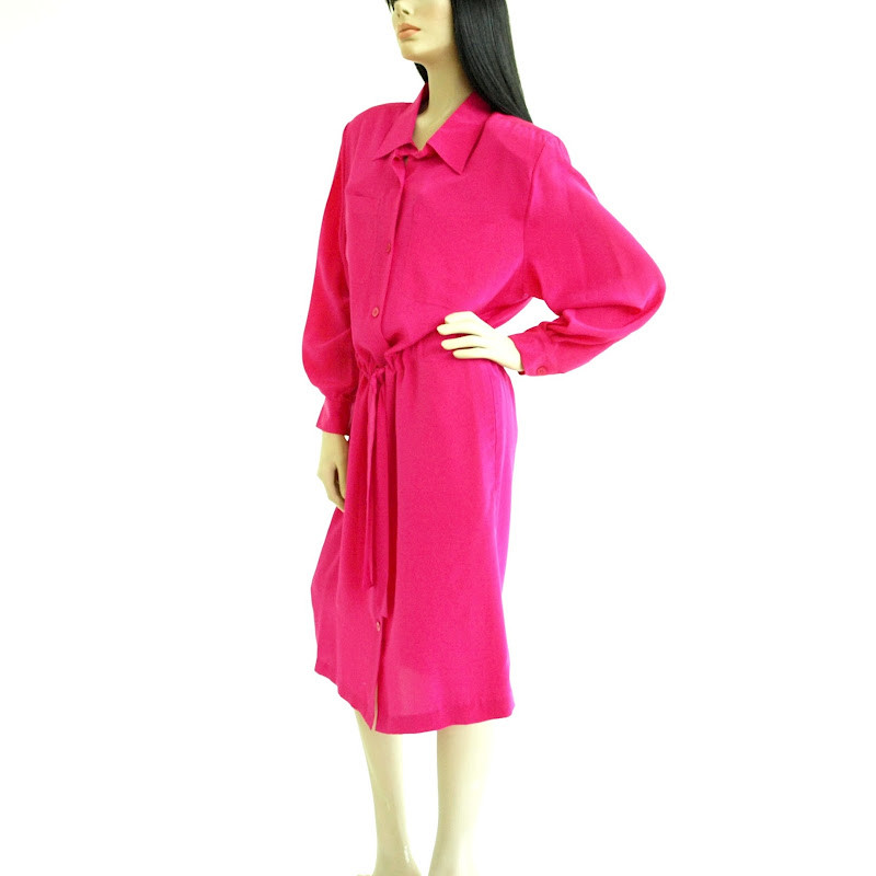 Vintage Dress | Vintage 1980's Diane Von Furstenberg Pink Silk Dress